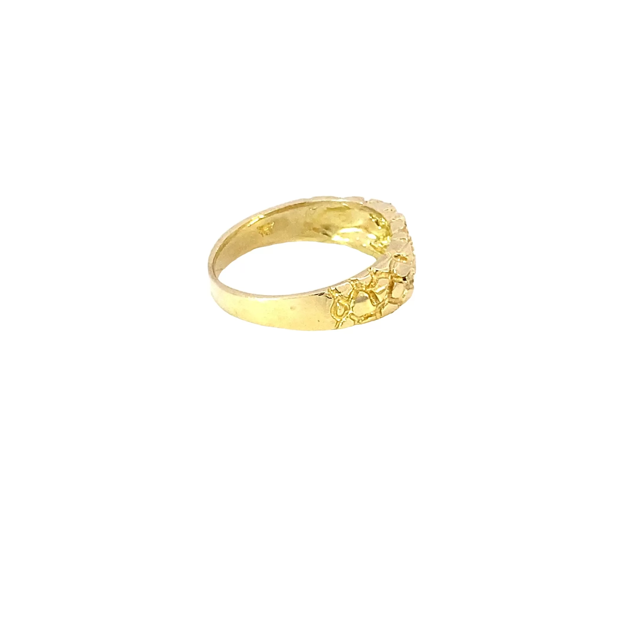 10K Gold Heart Nugget Ring 4 Grams