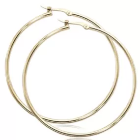 14k Gold 40mm Hoop Earrings