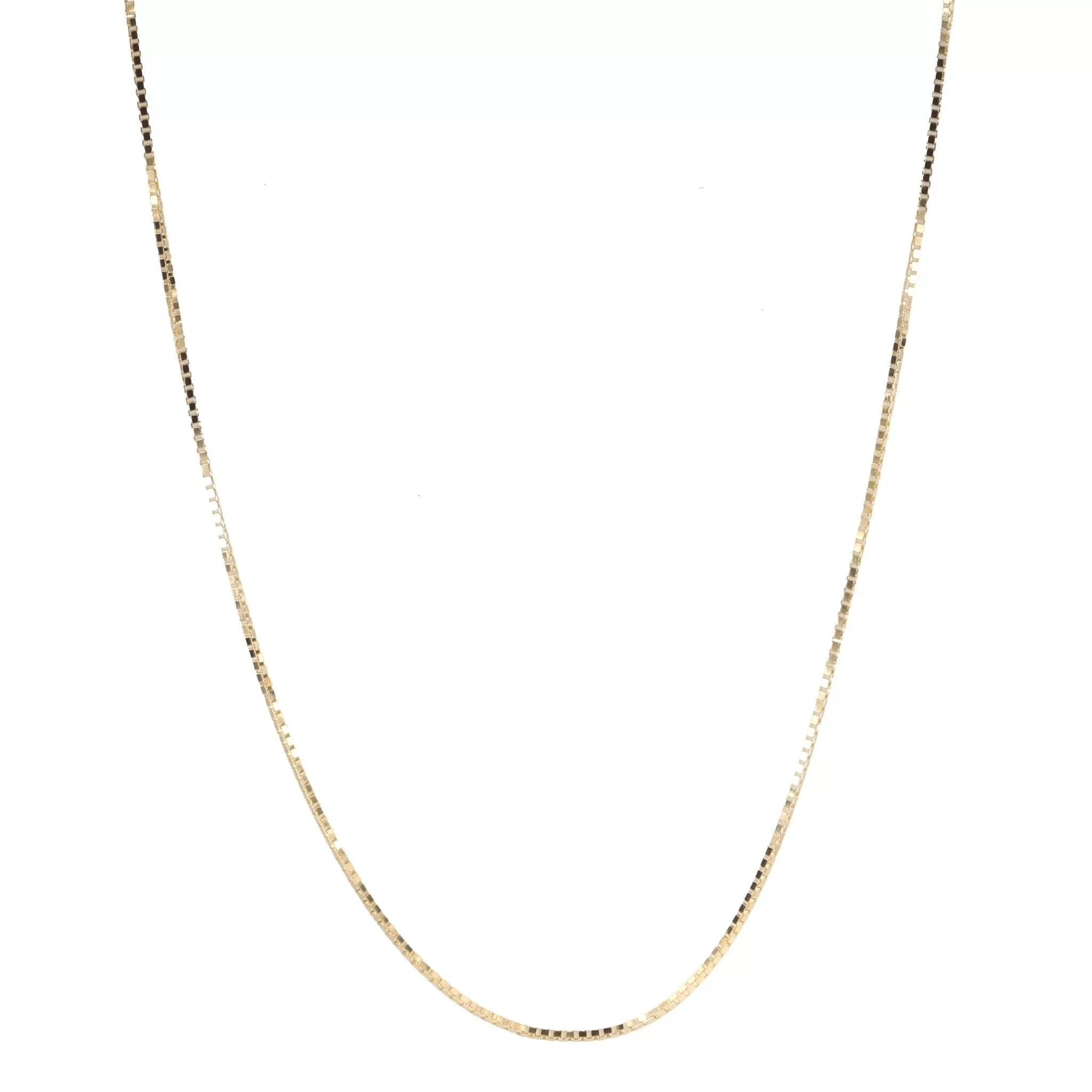 14K Gold Box Chain in 18