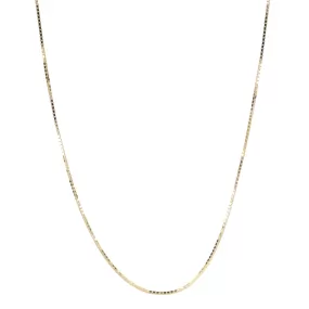 14K Gold Box Chain in 18