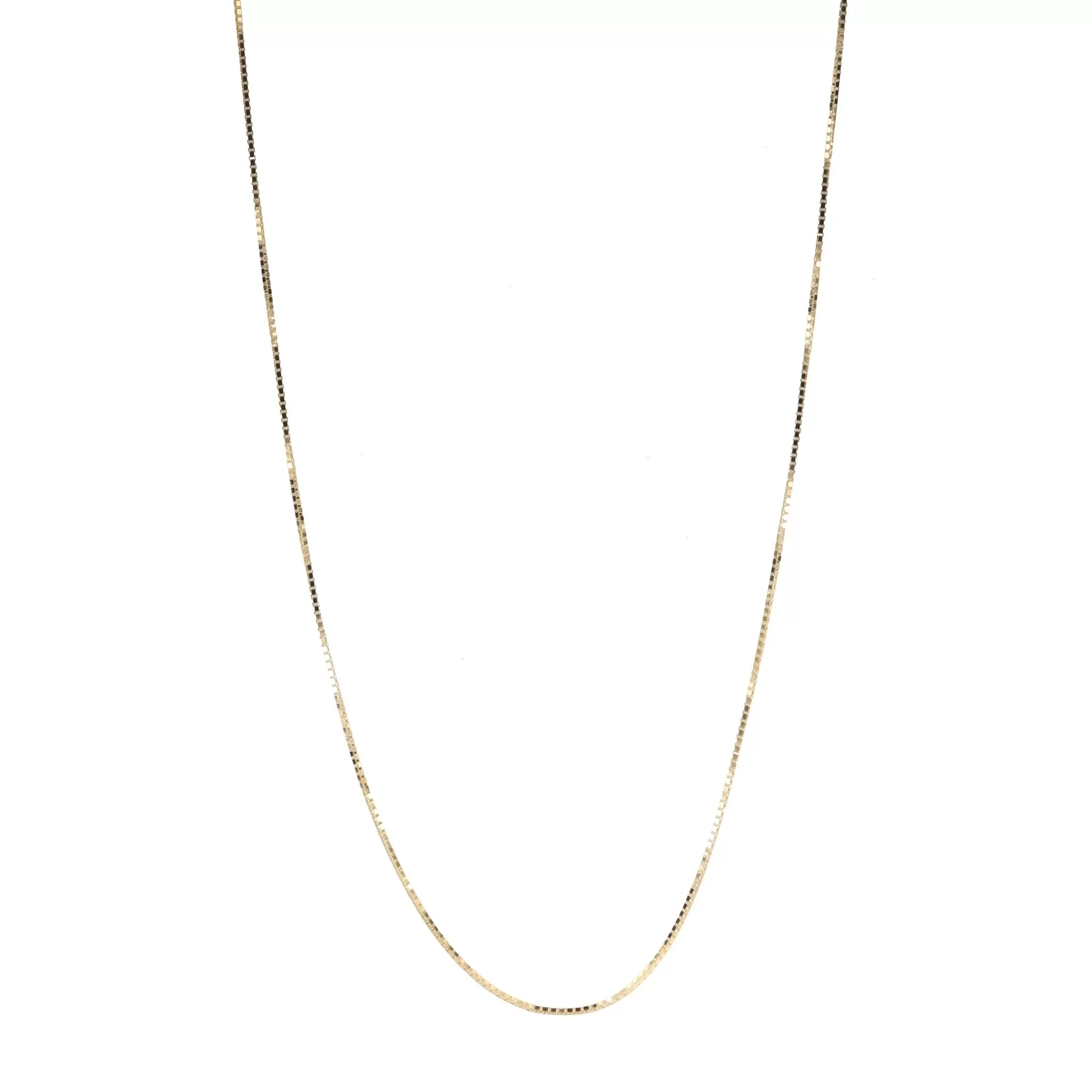 14K Gold Box Chain in 18