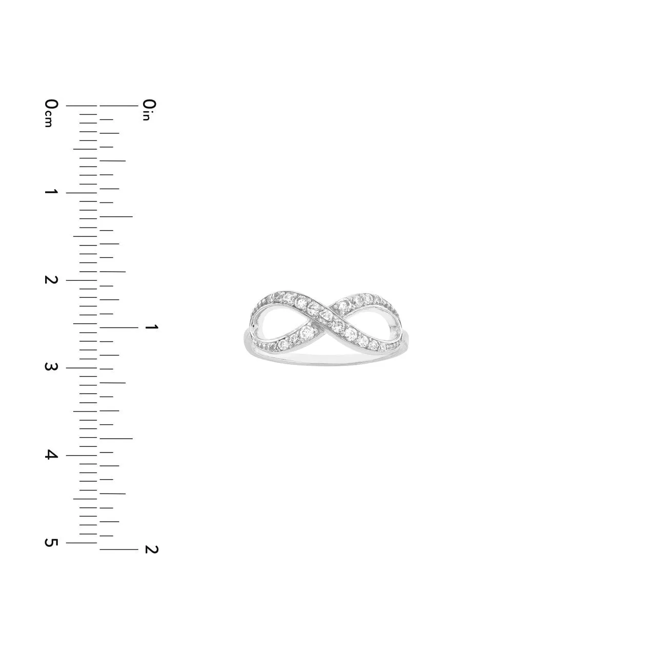 2 ROW CZ INFINITY RING