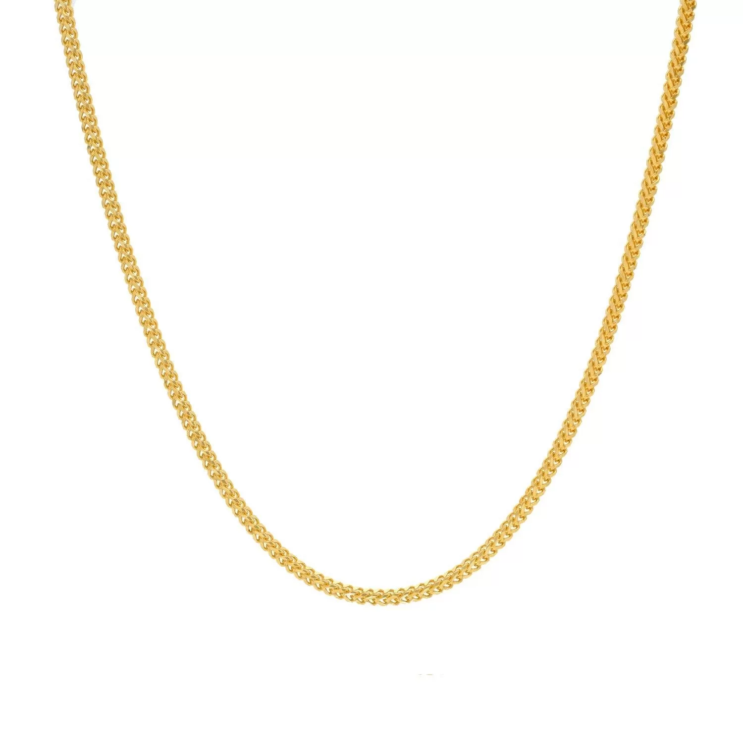 22K Yellow Gold Foxtail Chain, Length 20inches