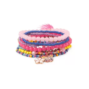 Accessorize London Girl's Flower Bangle Bracelet Pack