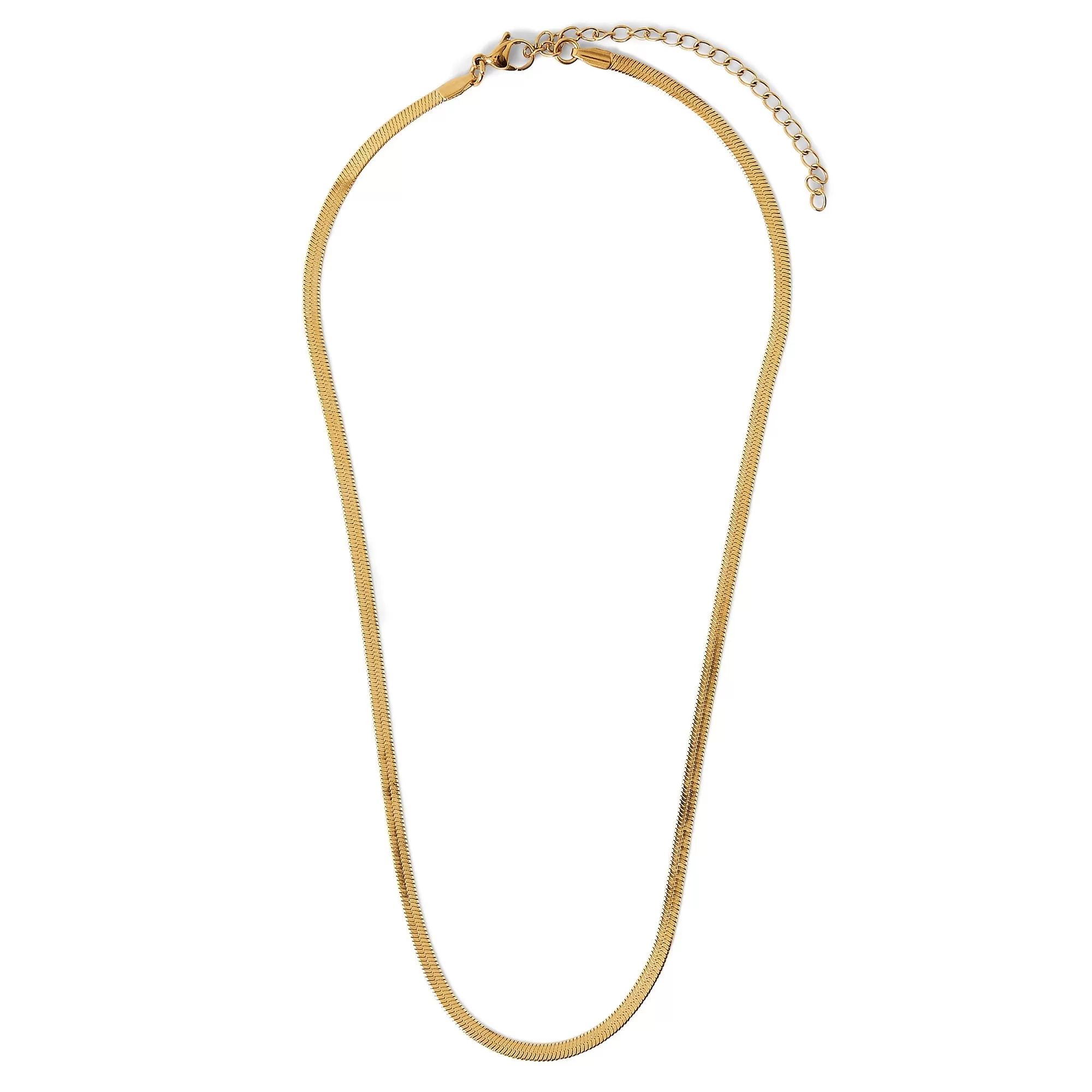 Accessorize London Women's Water Proof Gold Snake Chain Necklace