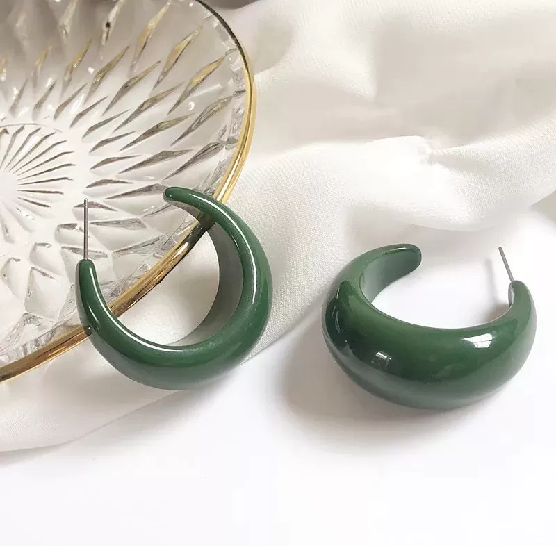 Acrylic Crescent Shaped earring -2