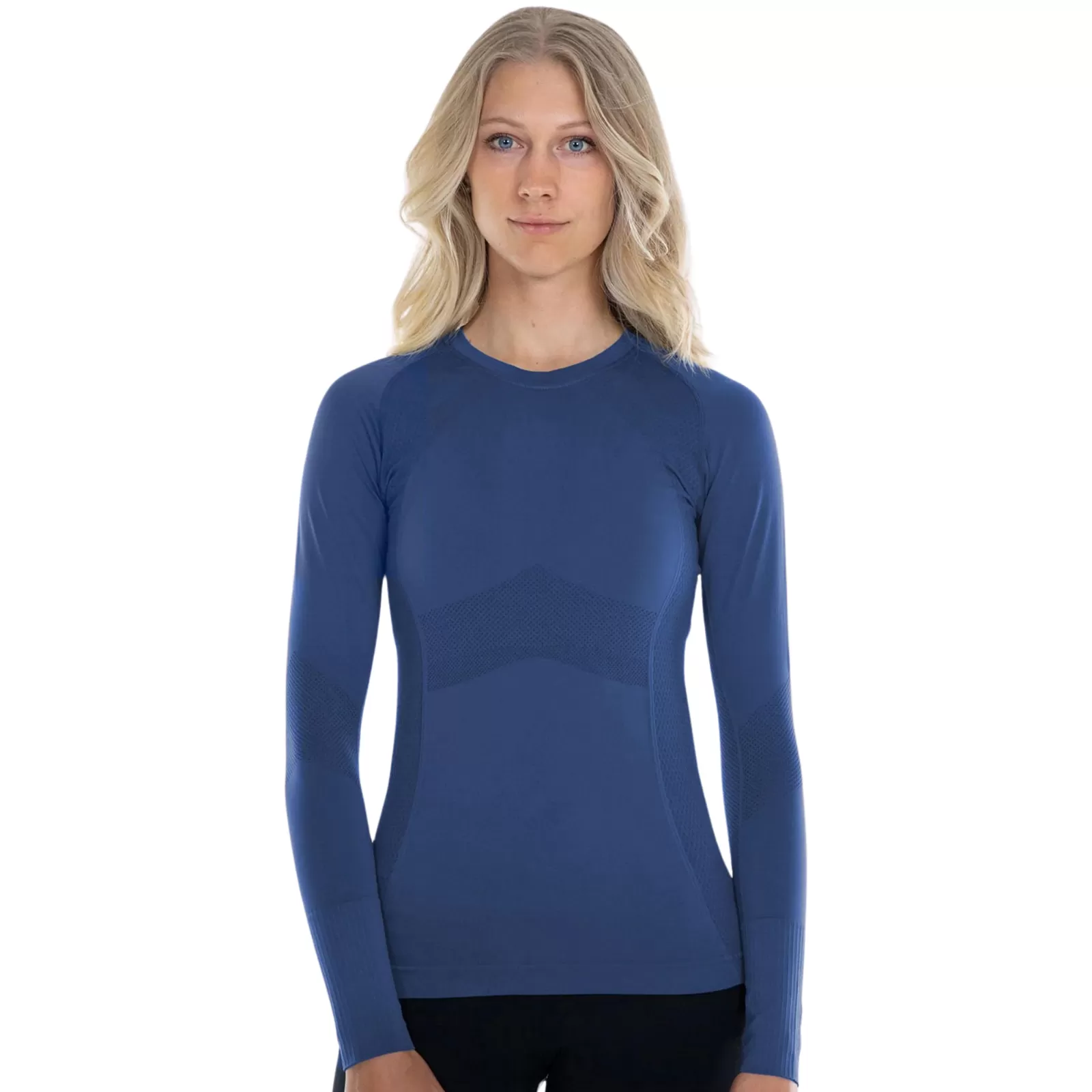 Anique Long Sleeve Crew Shirt in Blueberry - Women's Small (4-6)