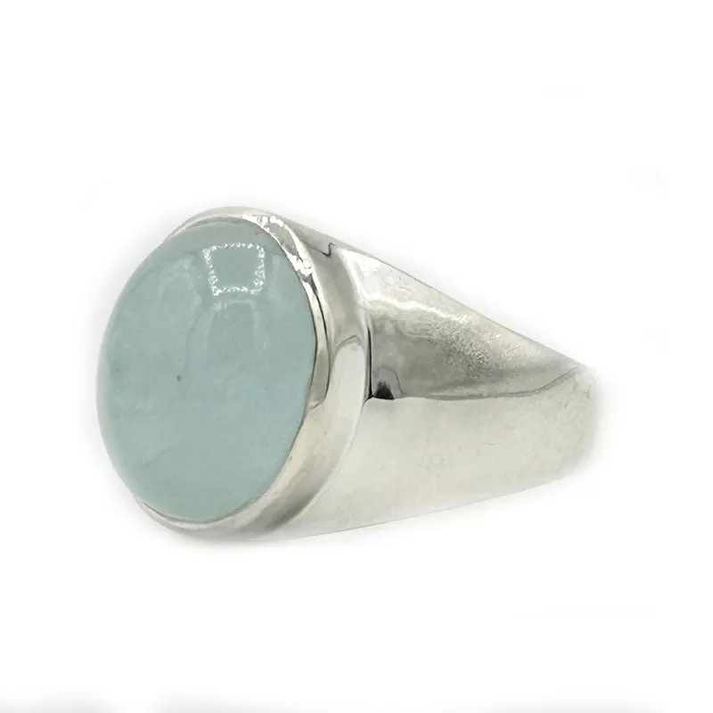 Aquamarine Silver Statement Ring