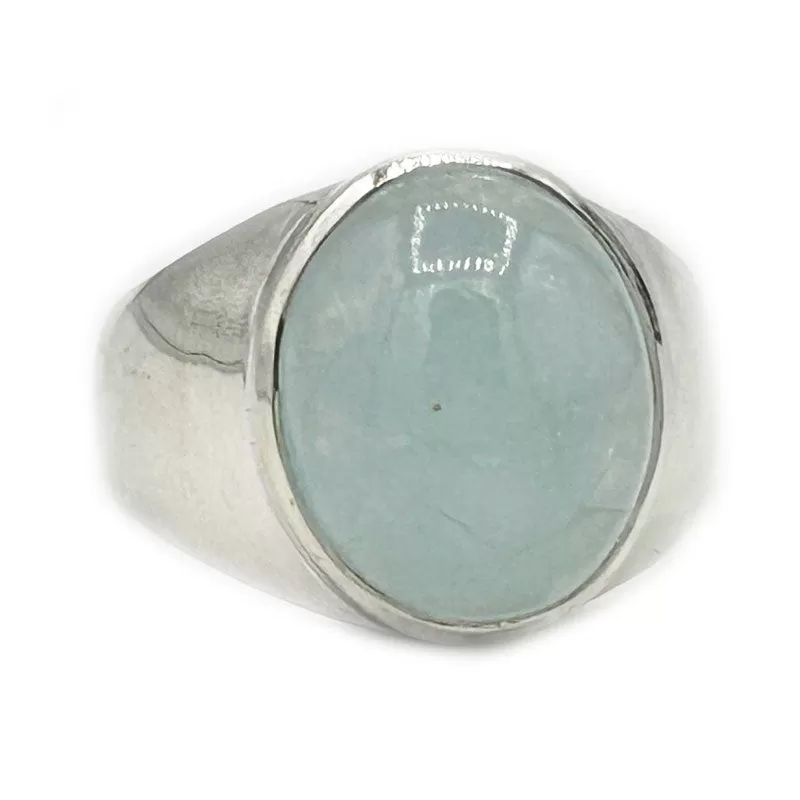 Aquamarine Silver Statement Ring