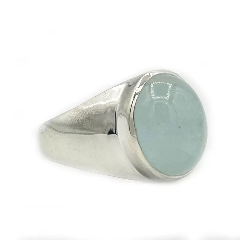 Aquamarine Silver Statement Ring