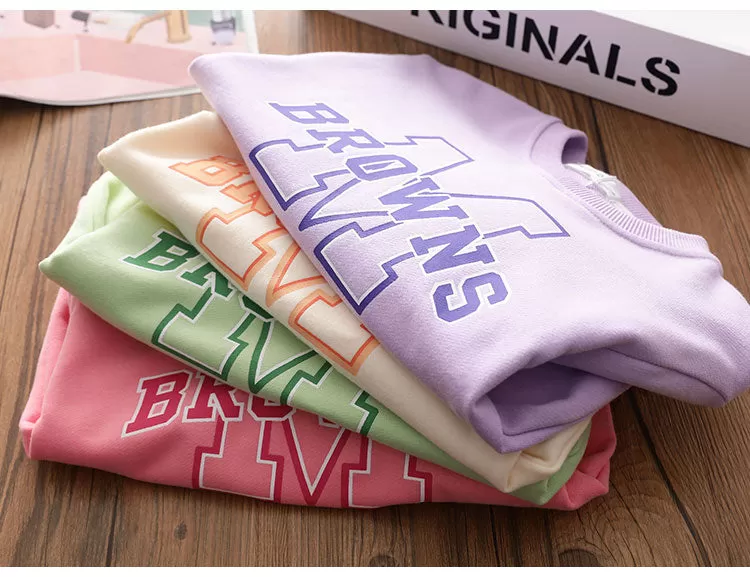 Baby Kid Girls Letters Hoodies Swearshirts