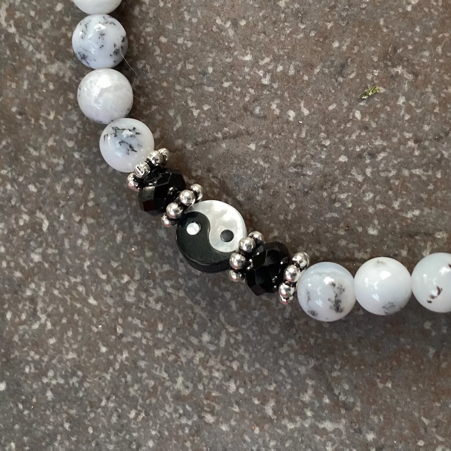 “Balance Your Heart” Gemstone Stretch Bracelet