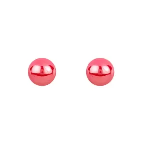 Barbie Theme Pearl Finish Color Stud Earrings