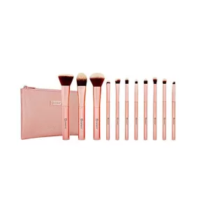 BH Cosmetics - *Metal Rose* - Set de 11 brochas   neceser