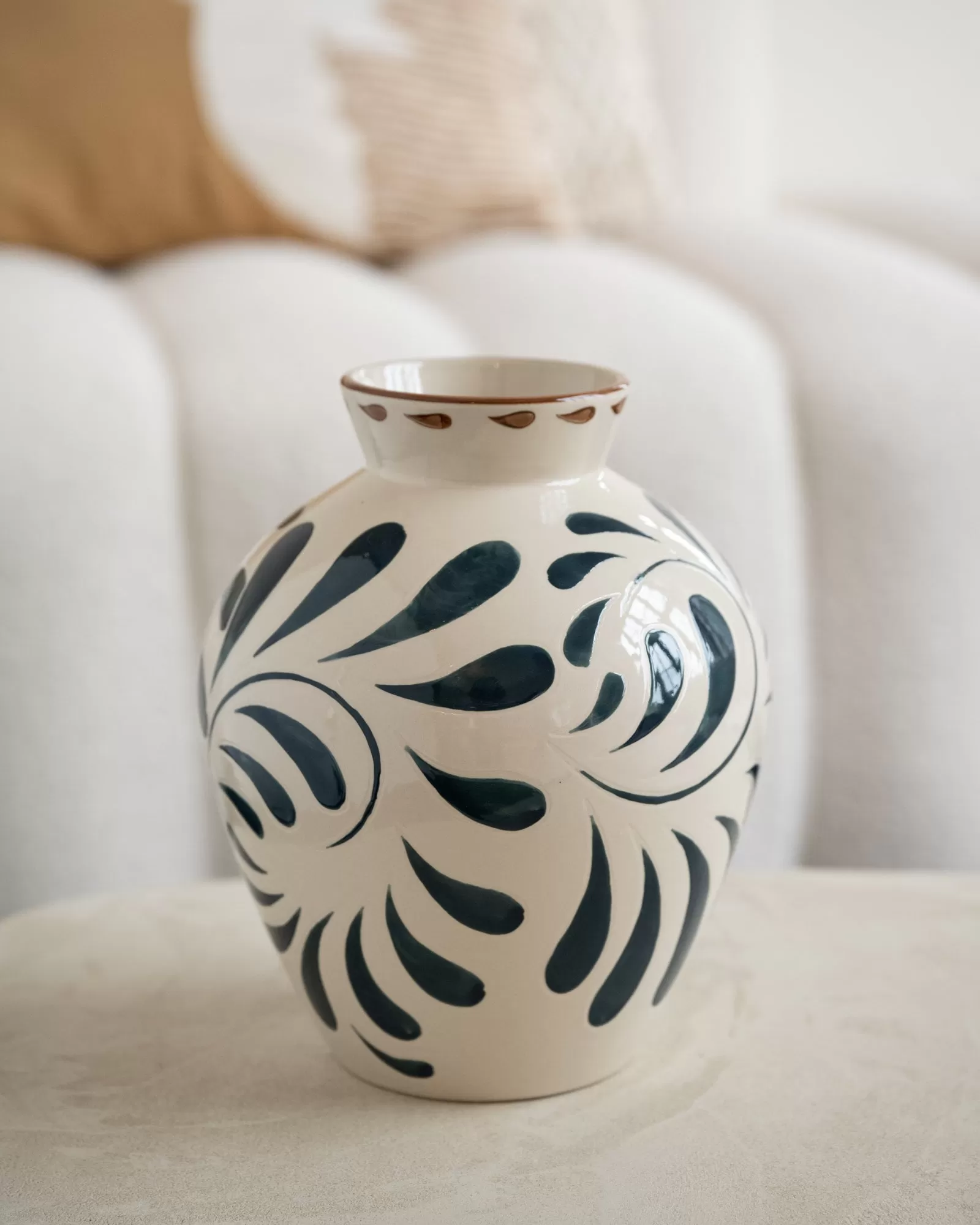 Bloomingville - Hand Painted Vase Heikki Stoneware