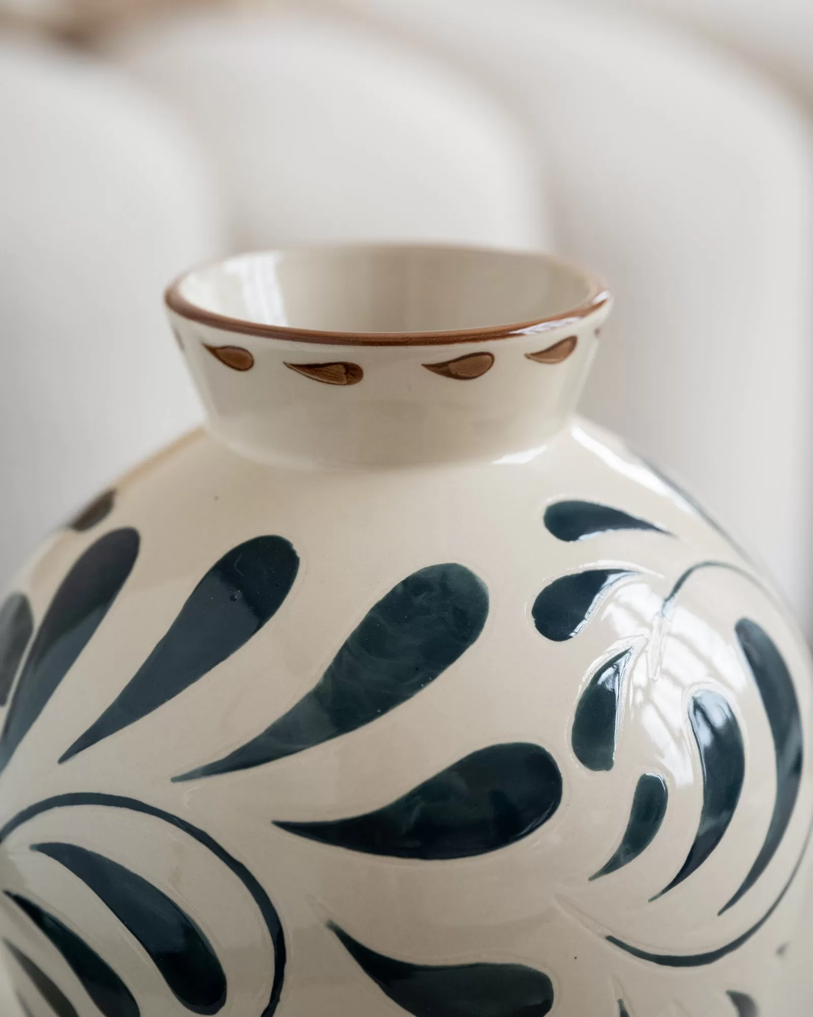 Bloomingville - Hand Painted Vase Heikki Stoneware