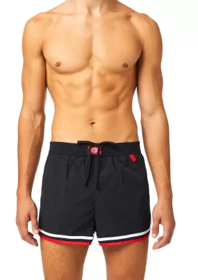 BMBX-REEF-30 Striped Leg Swim Shorts (Black)