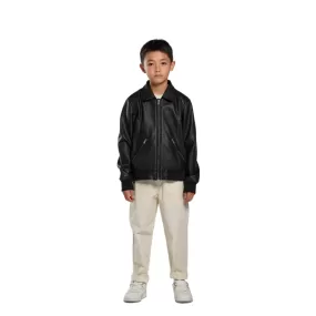 Bomboogie boy's faux leather bomber jacket JKKELTPUS4 297 blue