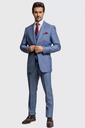 Cavani Blue Jay 3 Piece Sky Blue Suit