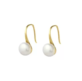 Chelsea Freshwater Pearl drop earrings Gold