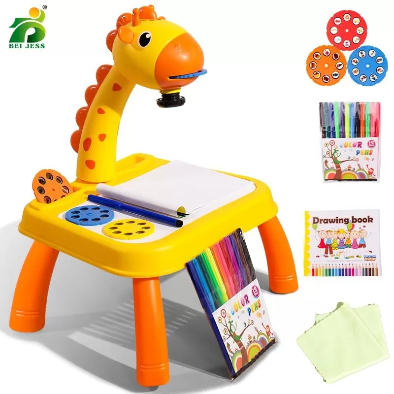 Children Toys Projection Drawing Set Kids Book Сoloring Pen Tools Montessori Set Baby Learning Educational Gifts Toy For Girl