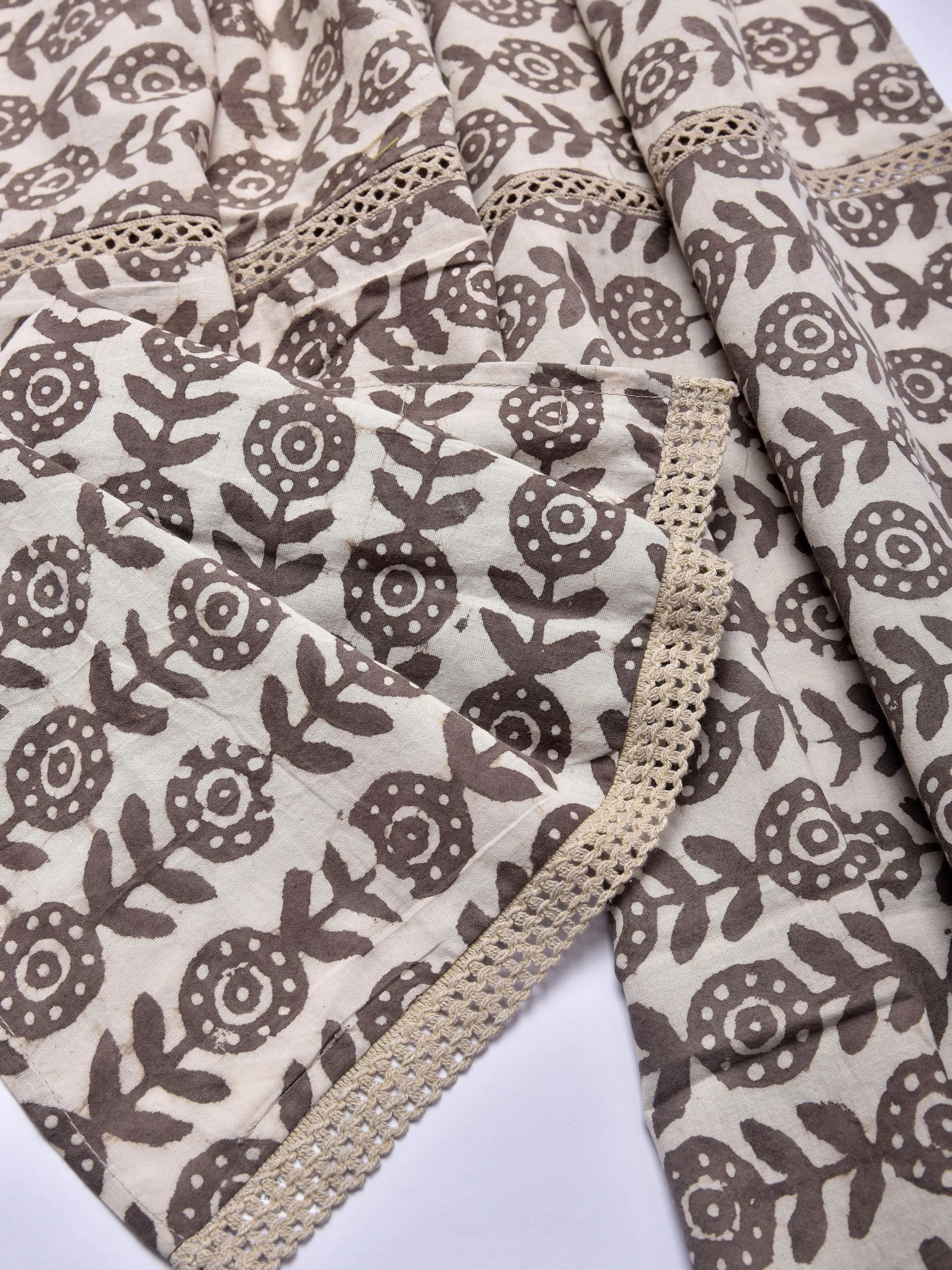 Clay Dabu Buta Print Cotton Stole