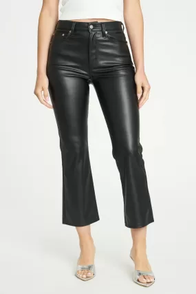 Daze Shy Girl Faux Leather Crop Flare