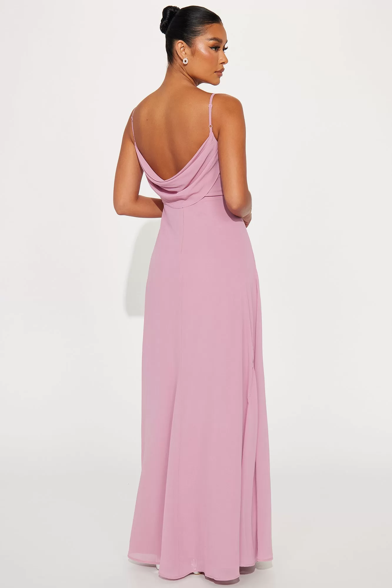 Drape Me Chiffon Maxi Dress - Mauve