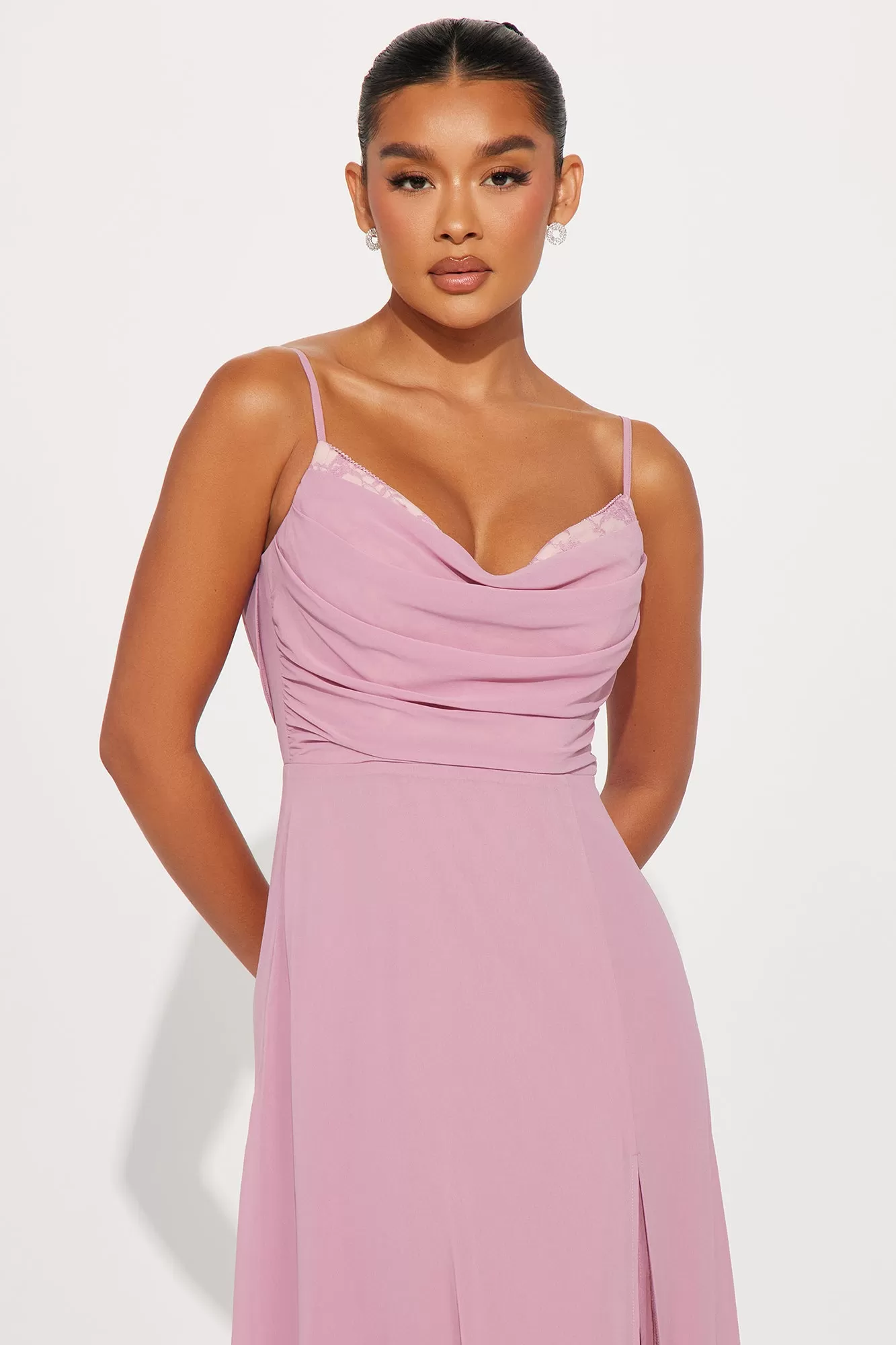 Drape Me Chiffon Maxi Dress - Mauve