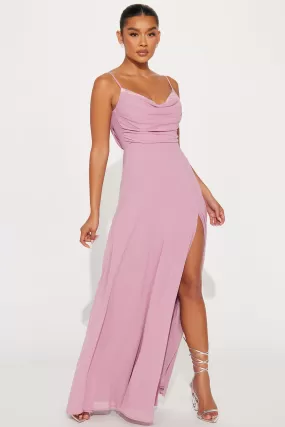 Drape Me Chiffon Maxi Dress - Mauve