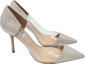 Dune Nude Agency Diamante-embellished Heeled Court Shoes UK6 EU 39 👠