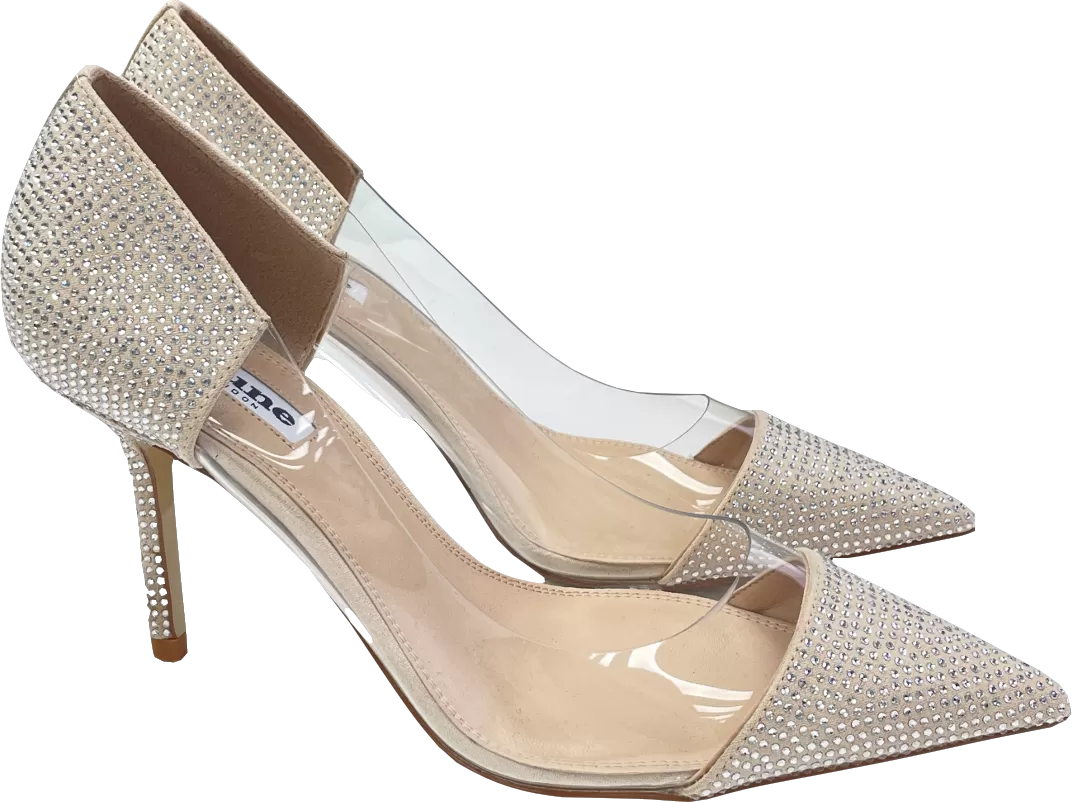 Dune Nude Agency Diamante-embellished Heeled Court Shoes UK6 EU 39 👠