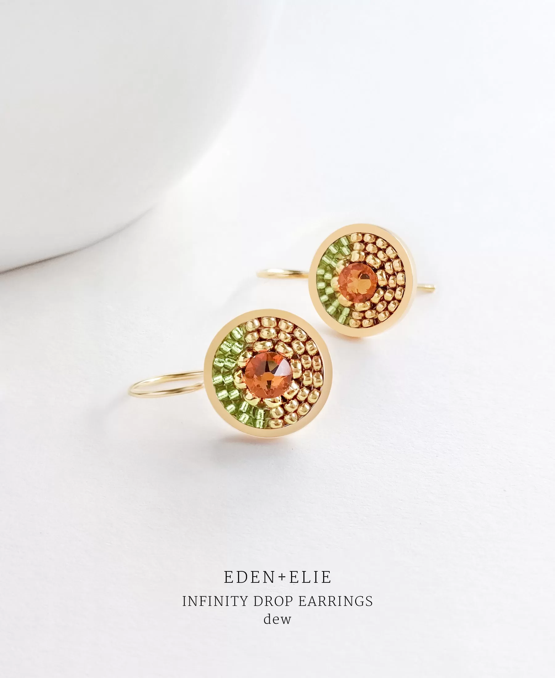 EDEN   ELIE Infinity drop earrings - dew