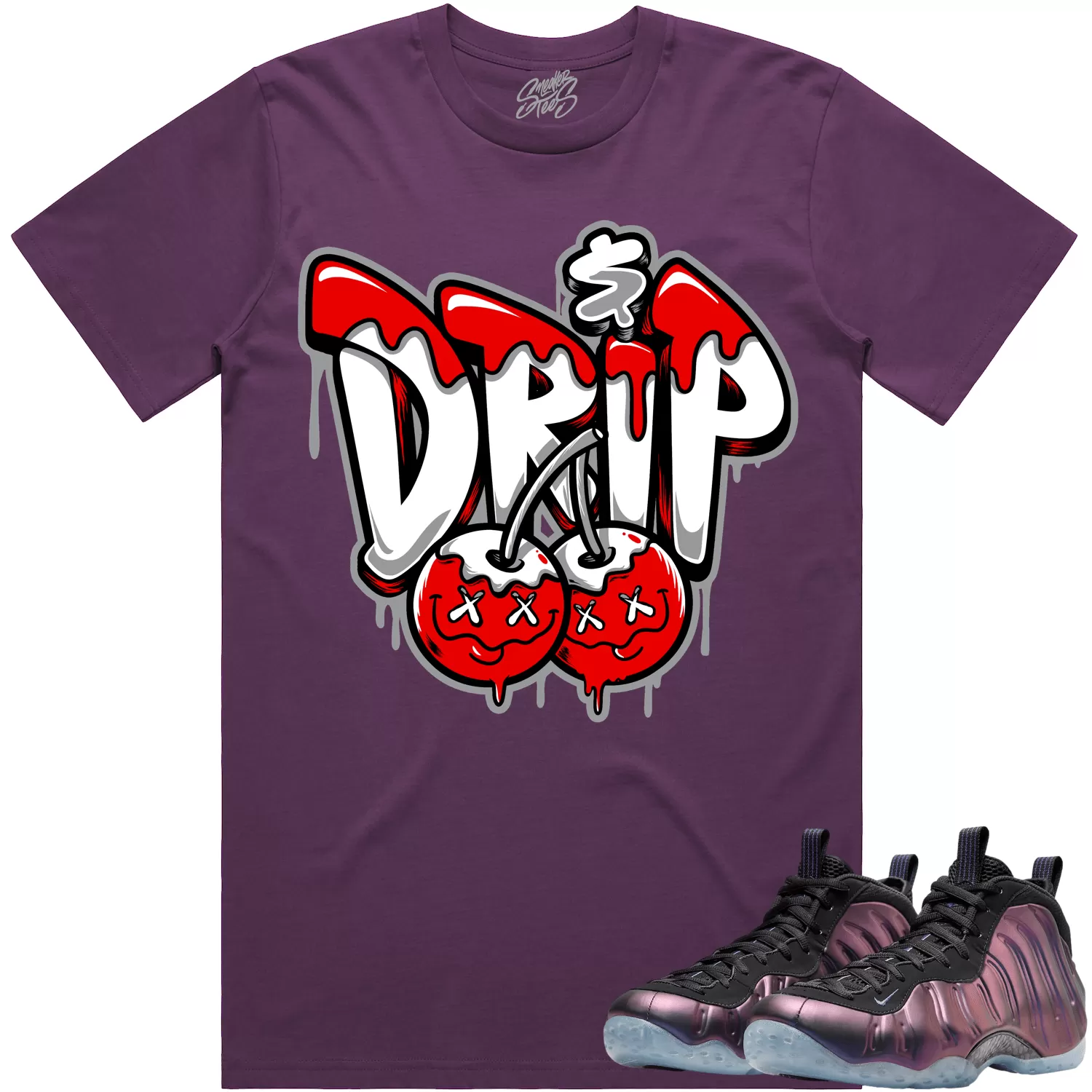 Eggplant Foamposites Shirt to Match - RED MONEY DRIP