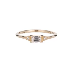 Emerald Cut Diamond Deco Ring