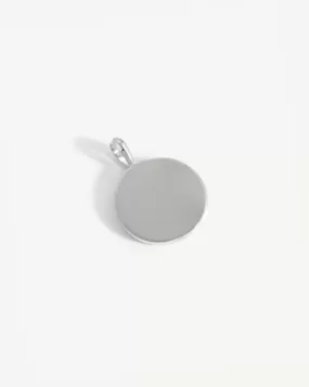 Engravable Round Disc Pendant | Sterling Silver