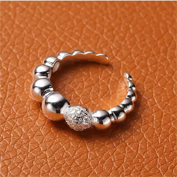 Fashion Cluster Fluffy Adjustable Plain Ring