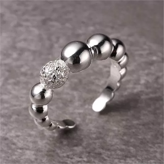 Fashion Cluster Fluffy Adjustable Plain Ring