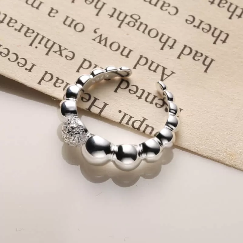 Fashion Cluster Fluffy Adjustable Plain Ring