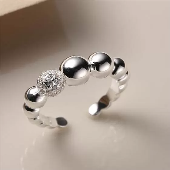 Fashion Cluster Fluffy Adjustable Plain Ring