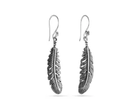 Feather Earrings - Silver