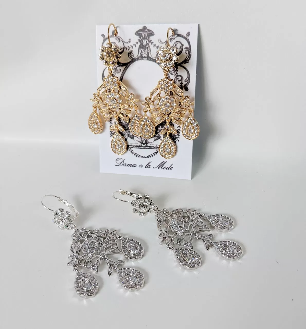 Girandole Earrings - Crystal