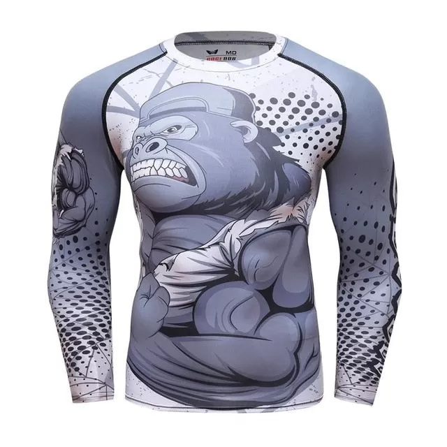 Gorilla Compression 'Get Pumped' Elite Long Sleeve Rashguard