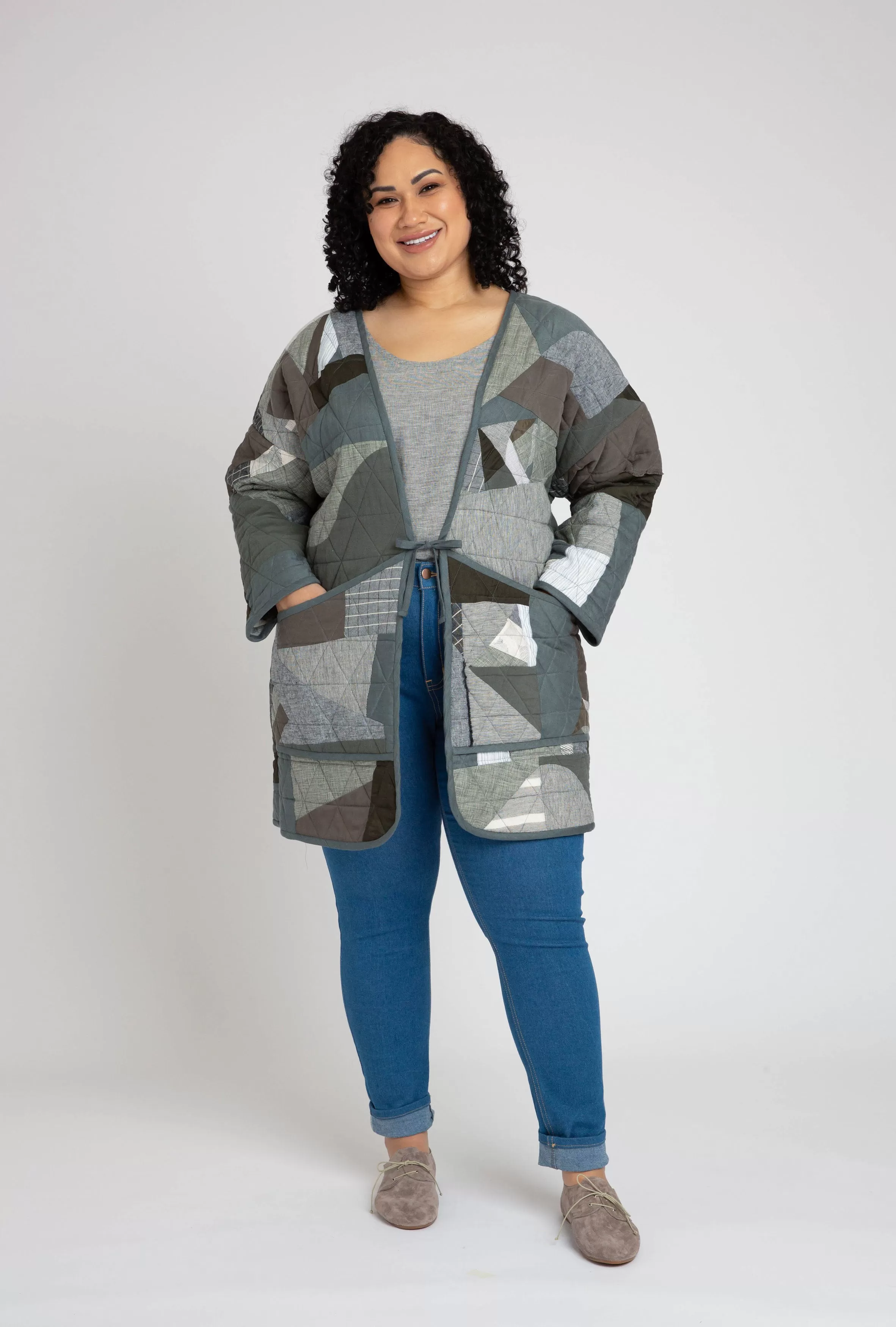 Hovea Quilted Jacket Sewing Pattern by Megan Nielsen Patterns, Plus Sizes 14-34