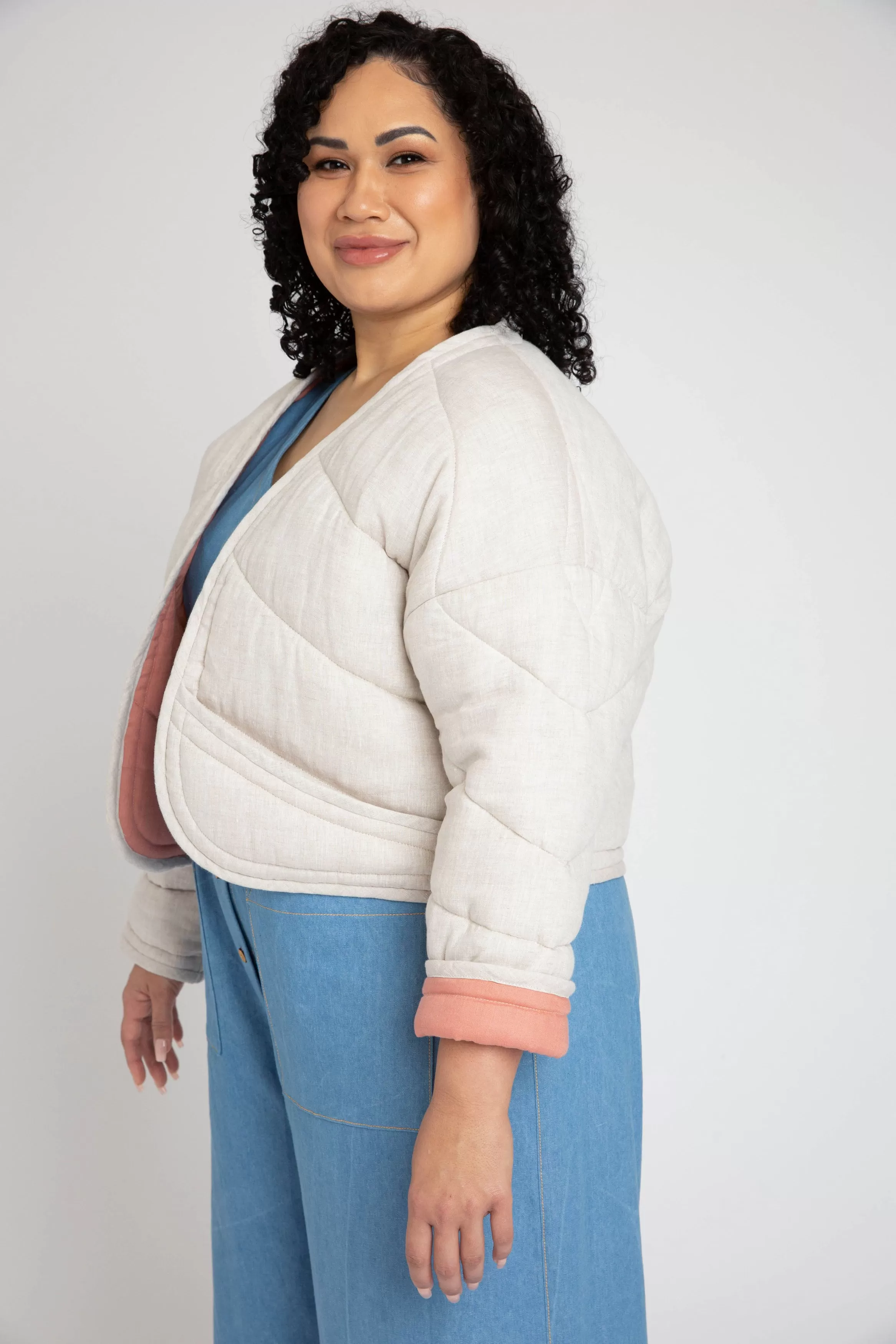 Hovea Quilted Jacket Sewing Pattern by Megan Nielsen Patterns, Plus Sizes 14-34