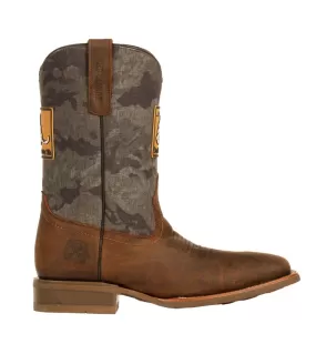 'Howitzer' Men's 10 Freedom Don't Tread Western Square Toe - Brown