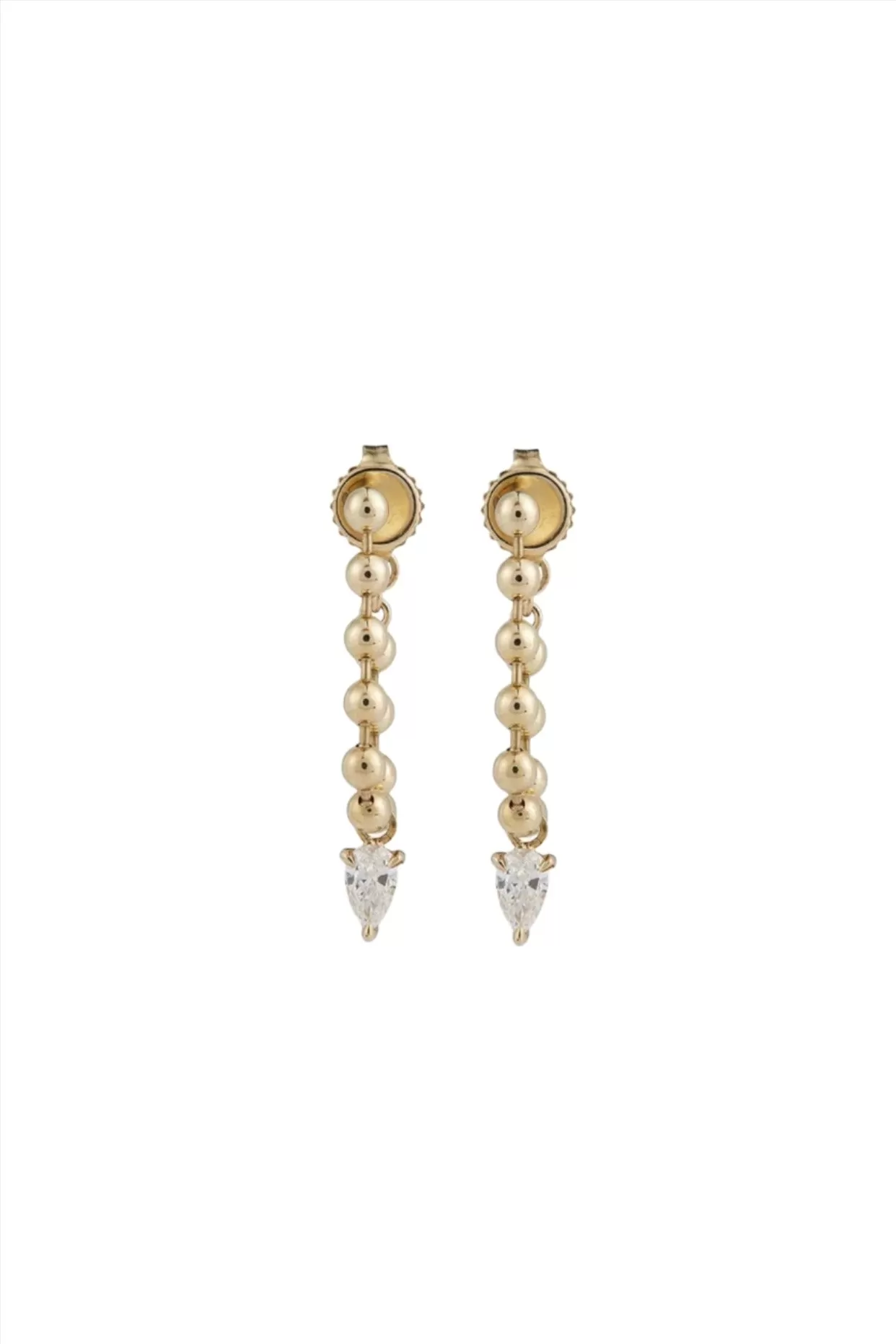 LAB DIAMOND DROPLET EARRINGS