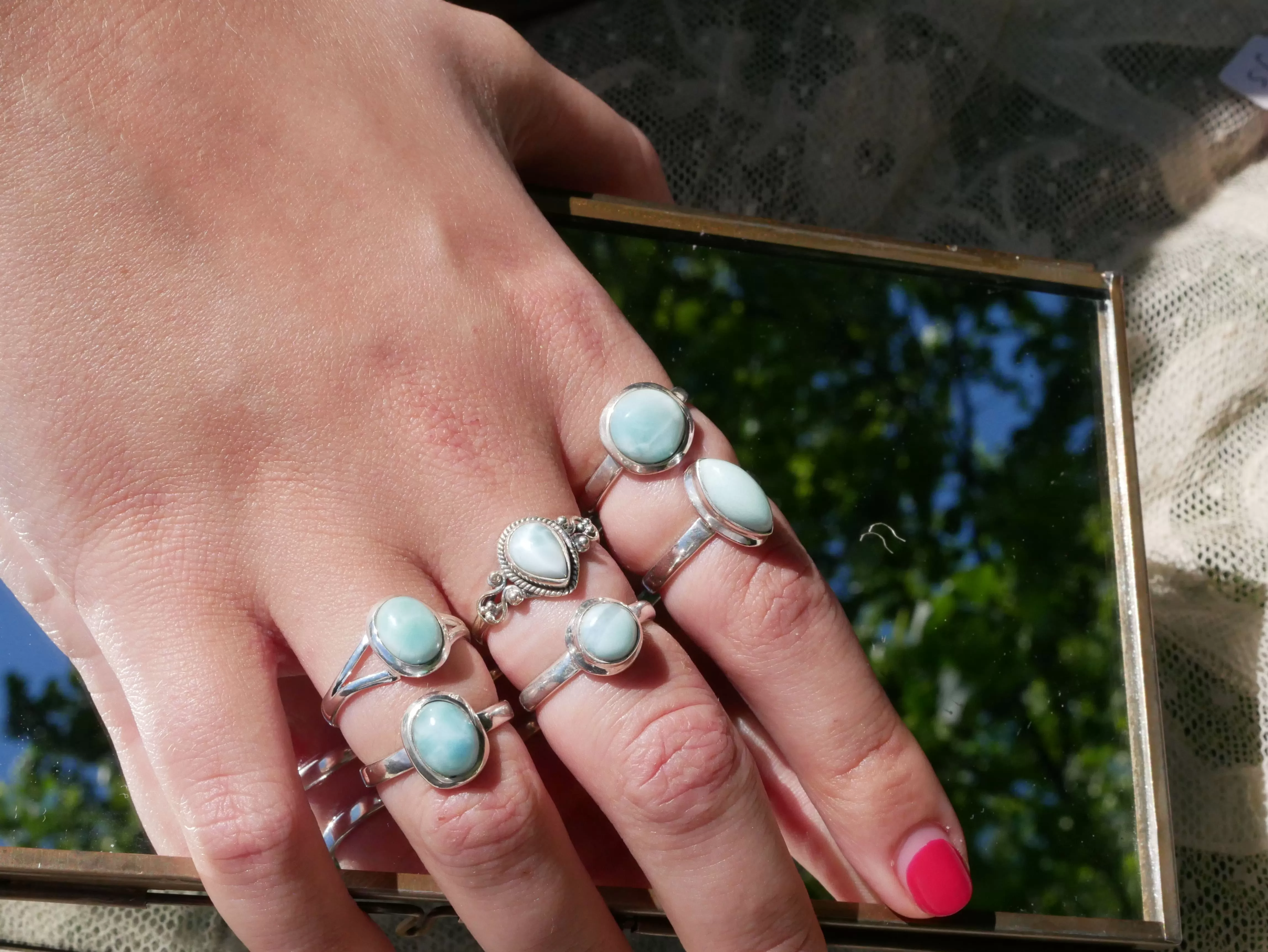 Larimar Ariel Ring - Small Oval