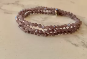 Lavender Wrap Beaded Stretch Bracelet