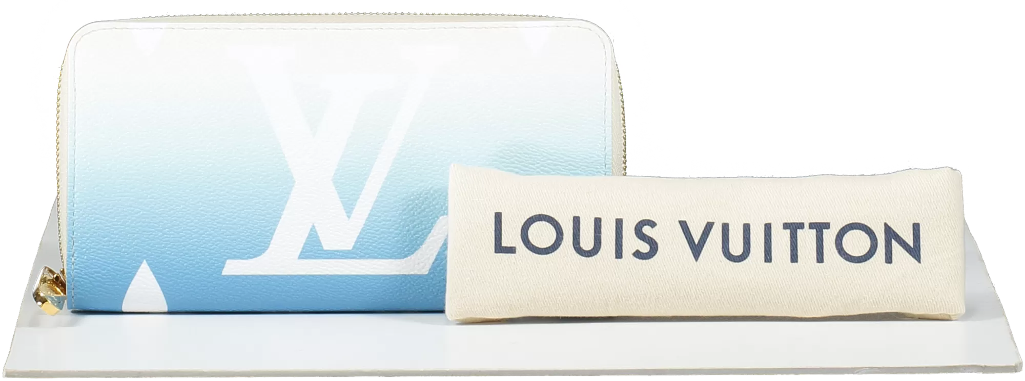 Louis Vuitton Ltd.Edition Blue Mist Brume Monogram By The Pool Zippy Wallet